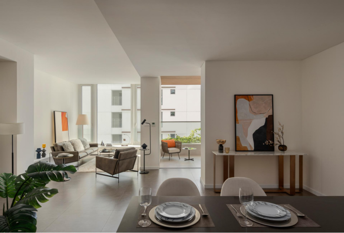 Không gian bên trong căn hộ The Berkley. Ảnh: SonKim Land