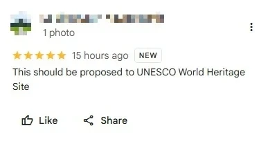 Một bình luận của trên Google Maps. Ảnh: Chụp màn hình