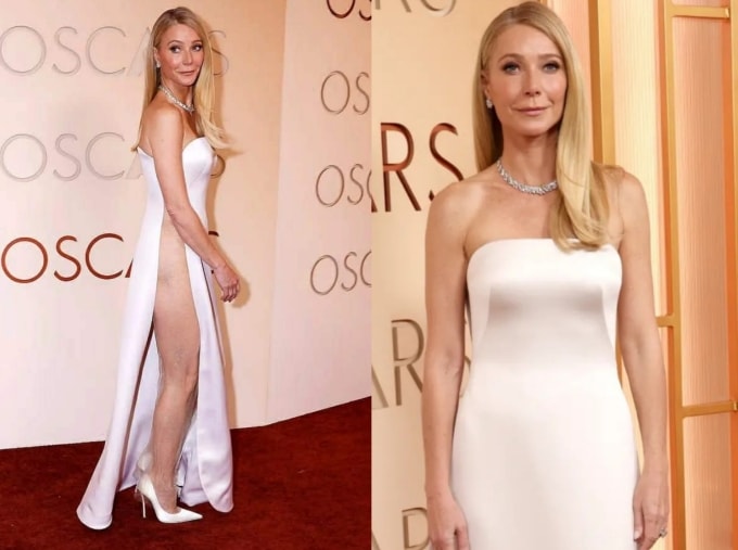 Gwyneth Paltrow diện váy xẻ tà trên thảm đỏ. Ảnh: The Grosby Group/ WireImage