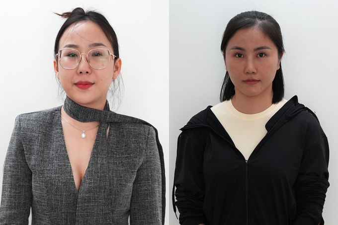 Lê Thị Thanh Giang (trái) và Trần Thị Xuân. Ảnh: Công an TP HCM