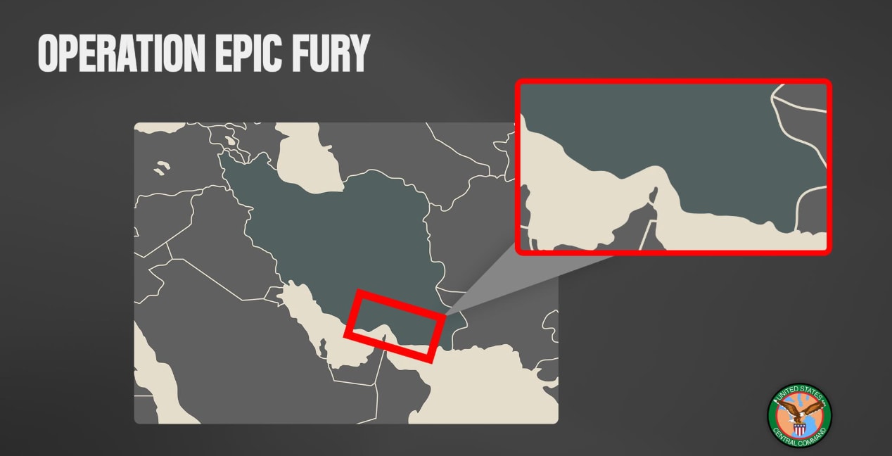 Bộ Tư lệnh Trung ương Mỹ tuyên bố đã triển khai thành công nhiều loại bom xuyên phá nhằm vào các căn cứ tên lửa kiên cố của Iran gần eo biển Hormuz. (Nguồn: CENTCOM)