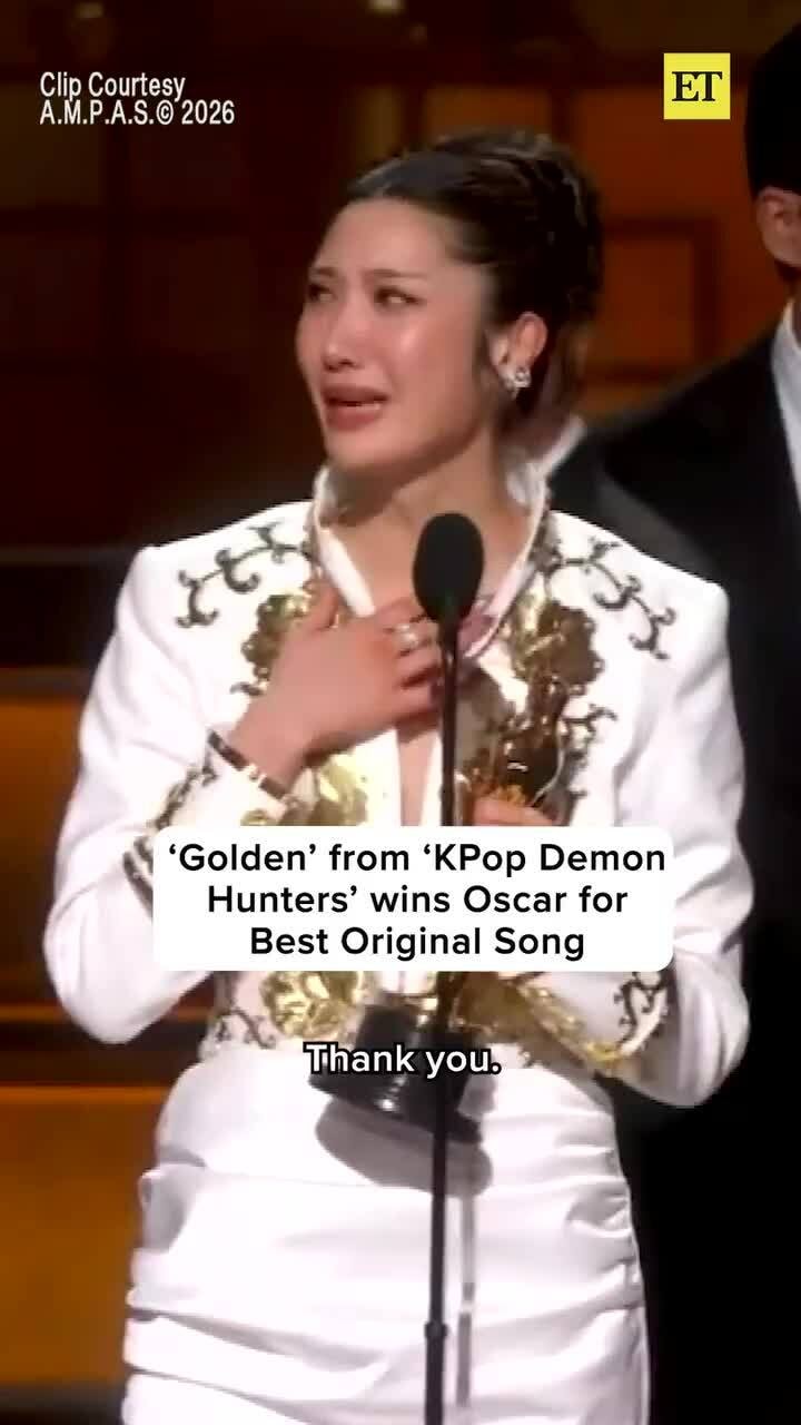 Ejae phát biểu nhận giải Ca khúc xuất sắc tại Oscar 2026