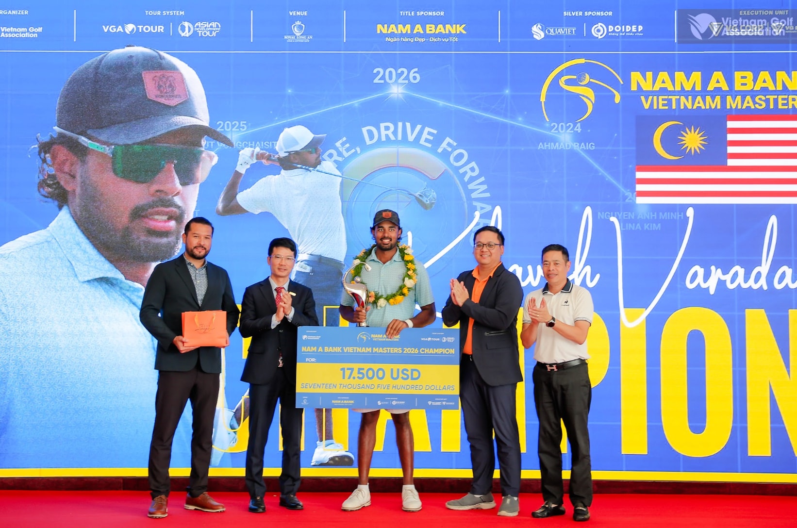 Khavish Varadan giành chức vô địch Nam A Bank Vietnam Masters 2026.