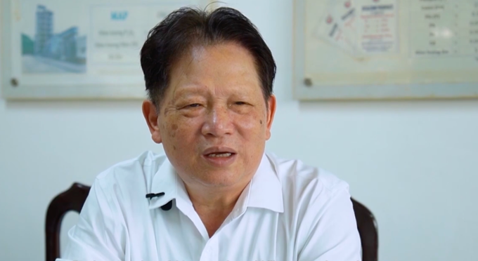 Ông Đào Hữu Huyền chia sẻ tại một video của Tập đoàn Hóa chất năm 2024. Ảnh cắt từ video