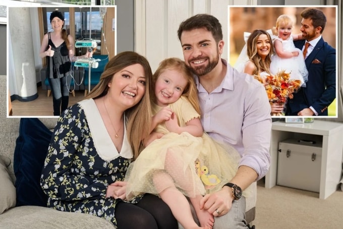 Laura được phát hiện mắc u não khi đang mang thai ở tuần 20. Ảnh: News Group Newspapers