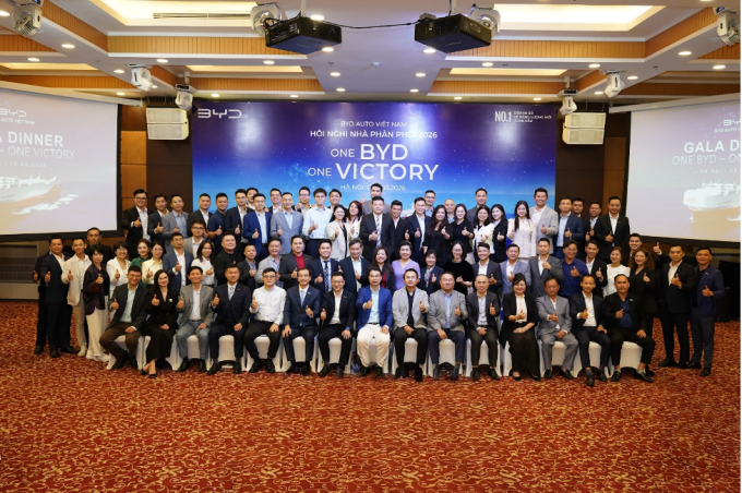 Đại diện BYD Việt Nam và hệ thống nhà phân phối tại hội nghị. Ảnh: BYD