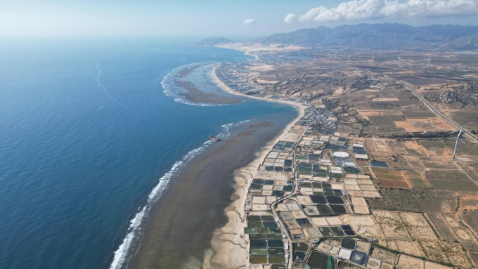 Thôn Vĩnh Trường, xã Phước Dinh, huyện Thuận Nam, tỉnh Ninh Thuận (nay là Khánh Hòa), nơi sẽ xây dựng nhà máy Điện hạt nhân Ninh Thuận 1. Ảnh: Việt Quốc