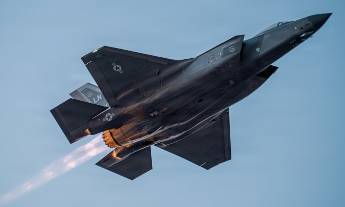 Tiêm kích F-35A Mỹ tham gia chiến dịch Cơn thịnh nộ Kinh hoàng hôm 2/3. Ảnh: USAF