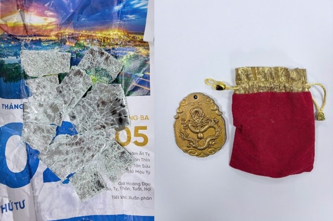 Thiên thạch giả bị thu giữ. Ảnh: Công an cung cấp