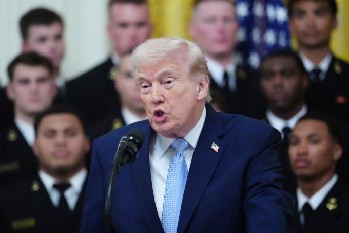 Tổng thống Mỹ Donald Trump tại sự kiện ở Nhà Trắng ngày 20/3. Ảnh: AP