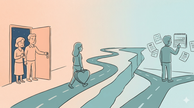 Đêm hôm một mình từ nhà bạn trai về để làm vừa lòng bố mẹ anh (để chứng tỏ tôi không hành hạ anh)