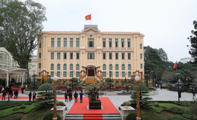 Trụ sở làm việc Cơ quan Chủ tịch nước tại số 2 Lê Thạch. TTXVN