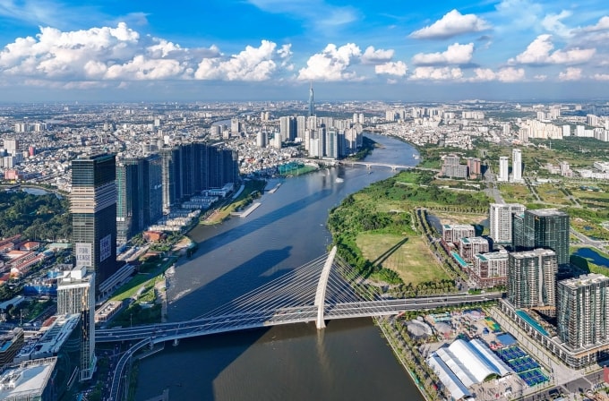 Bất động sản khu đô thị khu vực ven sông Sài Gòn. Ảnh: Quỳnh Trần