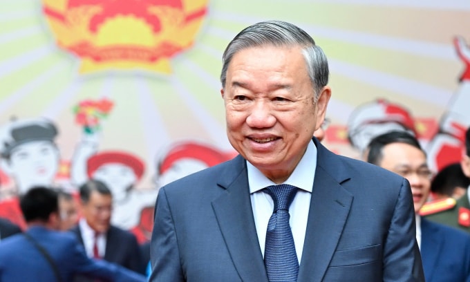 Tổng Bí thư Tô Lâm đi bầu cử đại biểu Quốc hội và HĐND các cấp tại phường Ba Đình, Hà Nội. Ảnh: Giang Huy