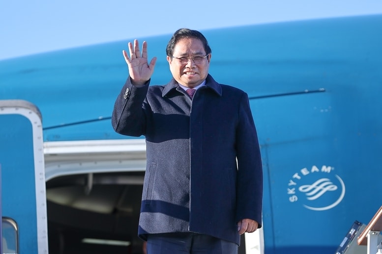 Thủ tướng Phạm Minh Chính tới Thủ đô Moskva, bắt đầu thăm chính thức Liên bang Nga - Ảnh: VGP/Nhật Bắc