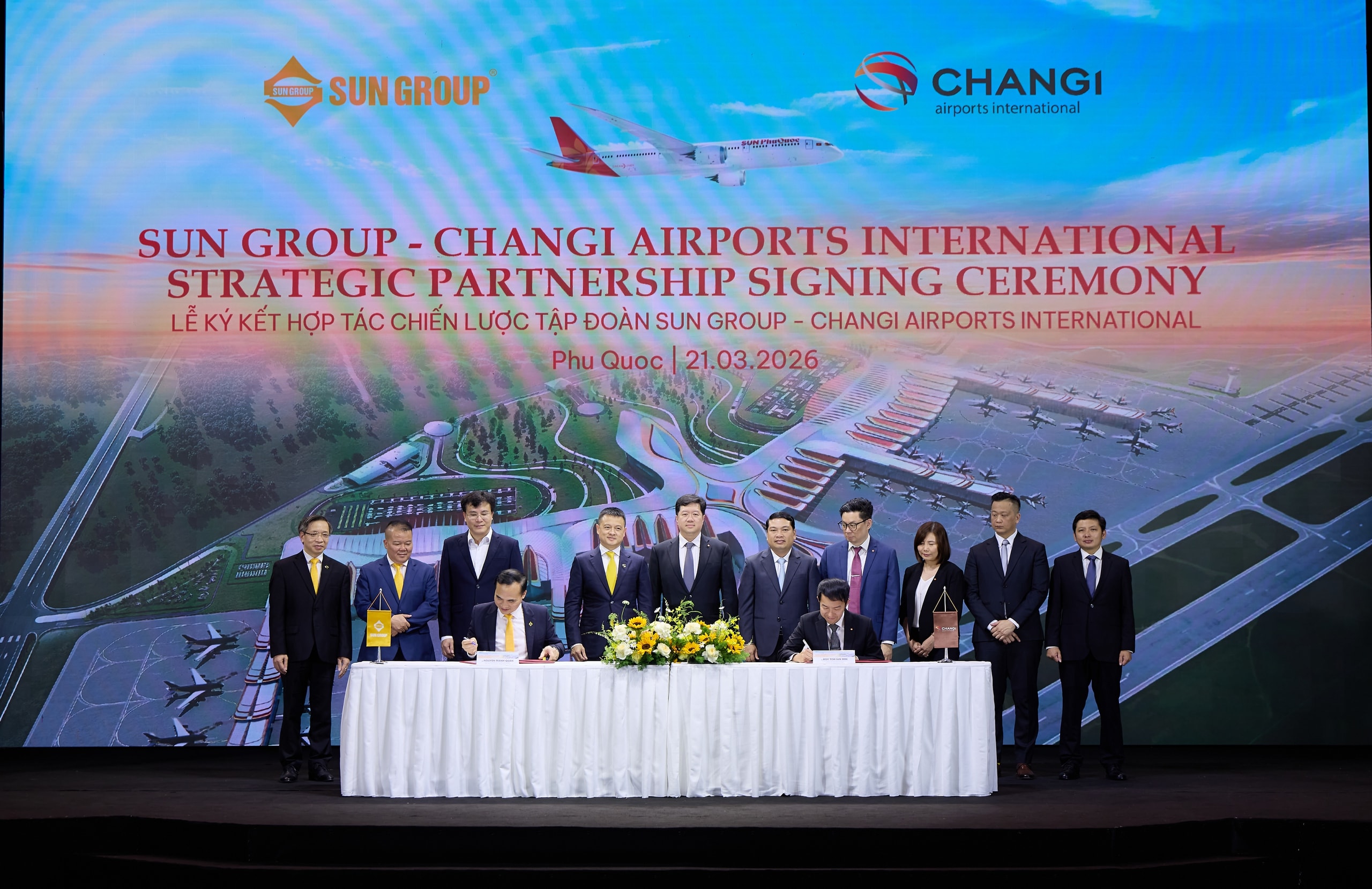 Sun Group hợp tác Changi vận hành sân bay Phú Quốc theo chuẩn 5 sao - Ảnh 1.