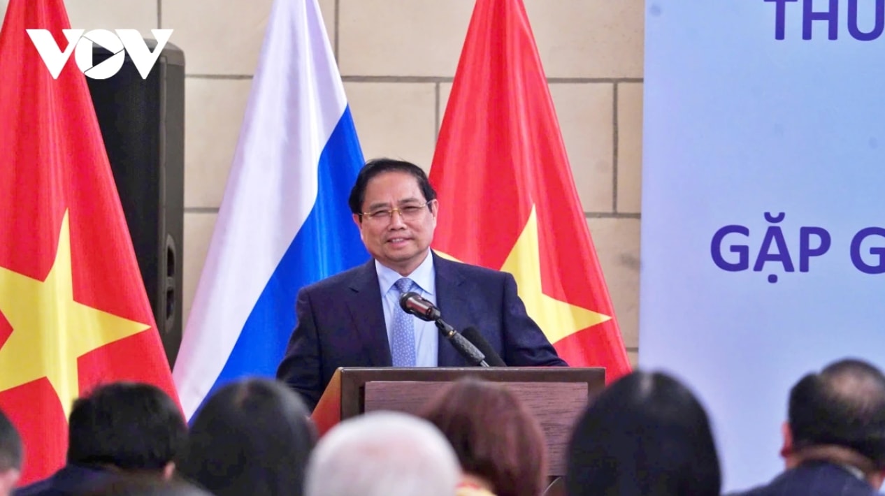 Thủ tướng Phạm Minh Chính xúc động trước tình cảm của kiều bào Việt Nam tại Nga.