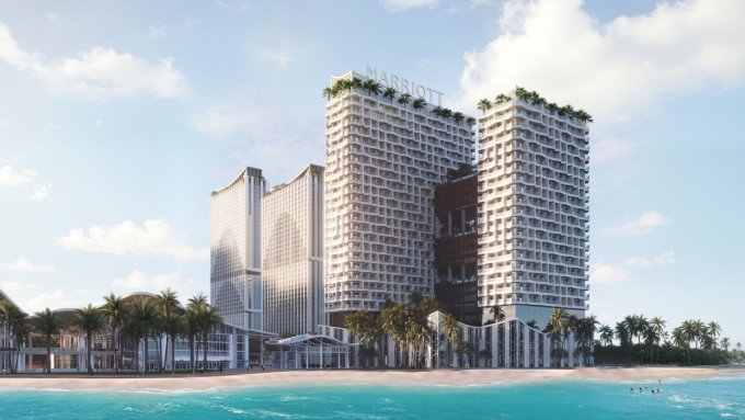 Phối cảnh khách sạn Marriott International tại Vũng Tàu, khách sạn Marriot đầu tiên tại nơi đây. Ảnh: Sun Group