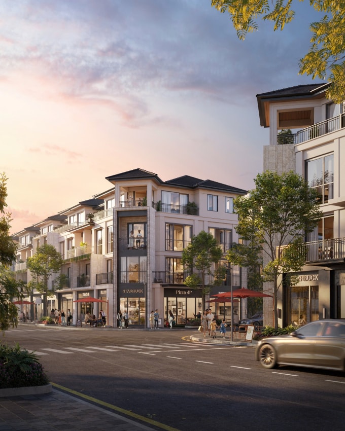 Phối cảnh khu thương mại dự án. Ảnh: BIM Land