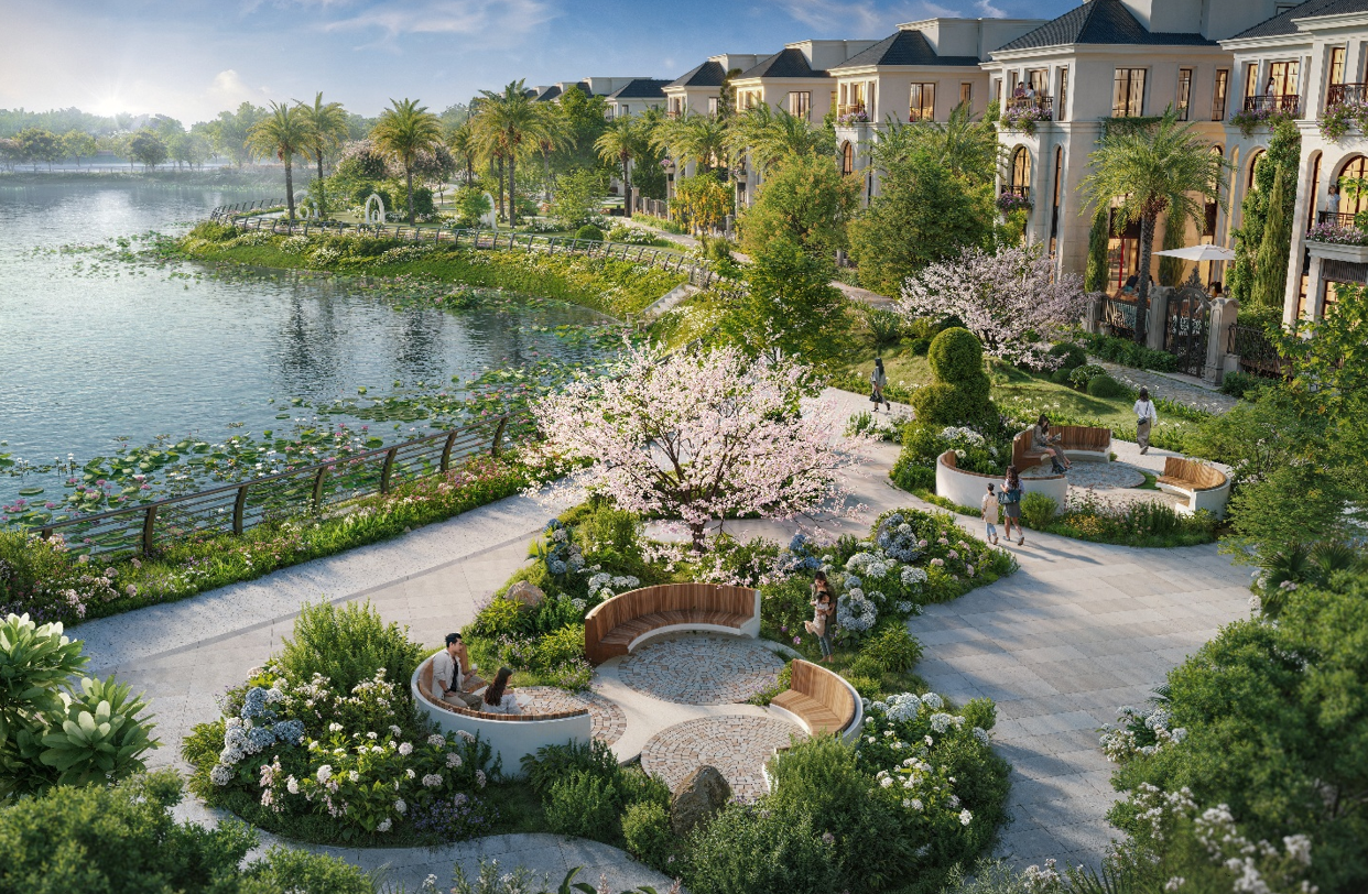 Khu đô thị công viên trung tâm phố gồm một công viên trung tâm và 8 công viên nội khu.