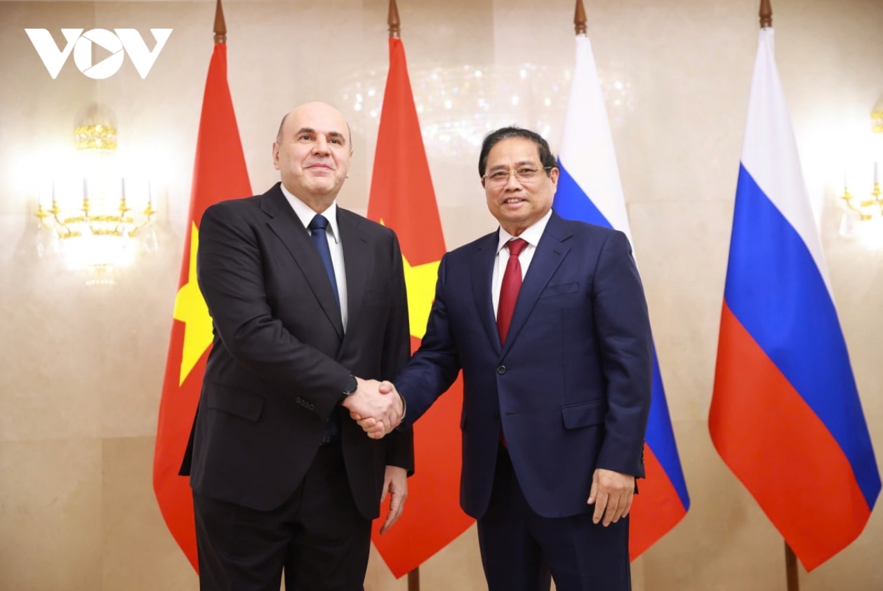 Thủ tướng Phạm Minh Chính hội đàm với Thủ tướng Nga Mikhail Mishustin - 1