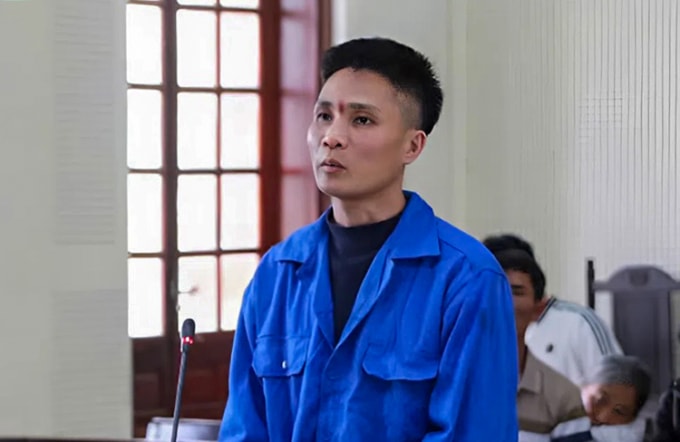 Bị cáo Cường tại tòa. Ảnh: Hùng Lê