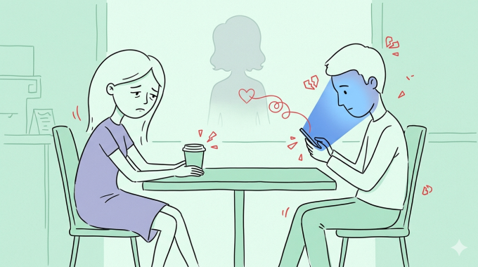 Bạn trai không thể dứt khoát với tình cũ dù tu