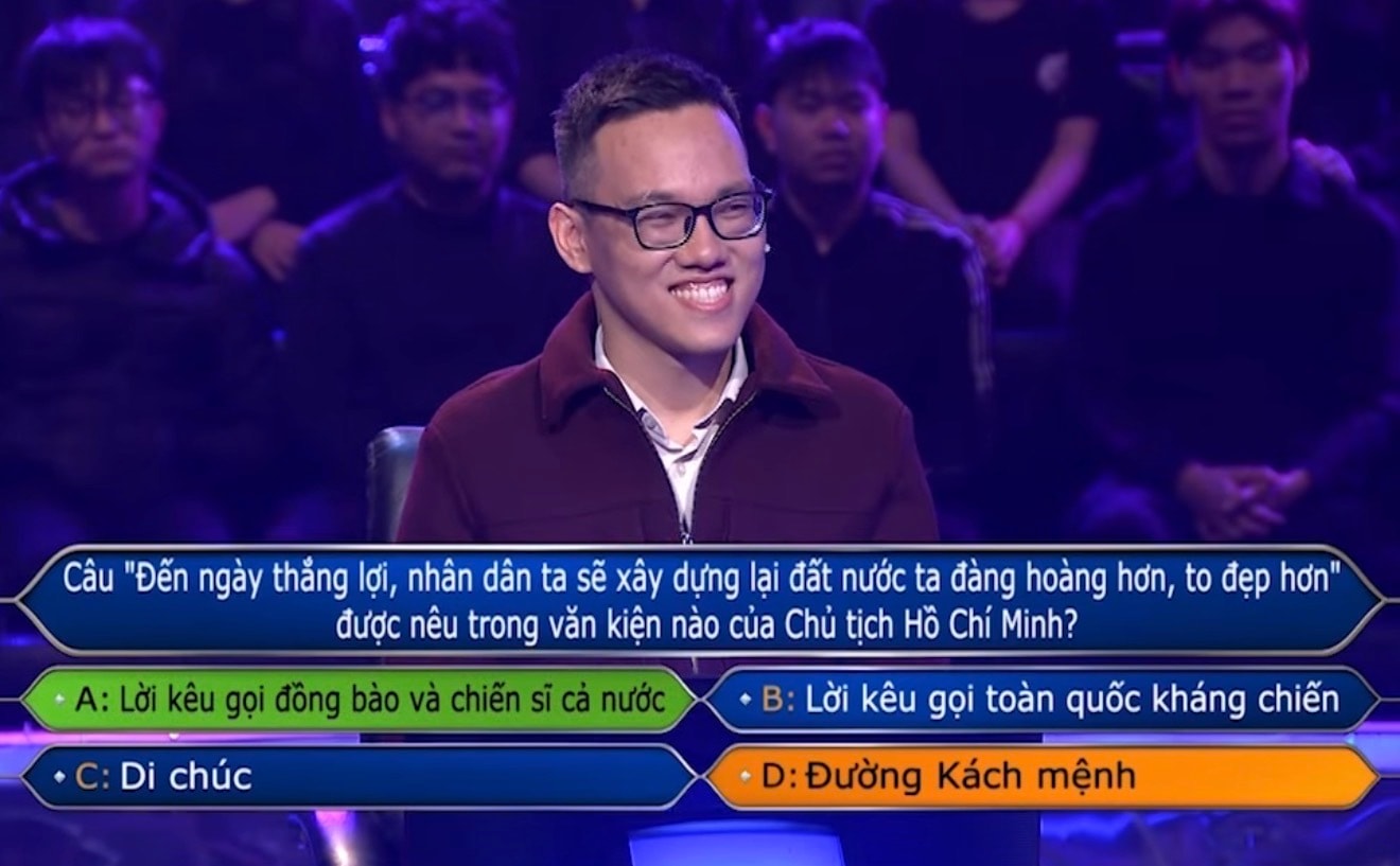 Người chơi quyết định dừng lại ở câu số 15 và bảo toàn số tiền thưởng.