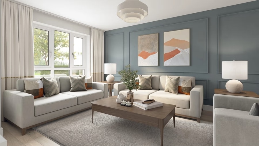 Màu sắc phòng khách nên hài hòa. (Ảnh: Glenveagh Homes)