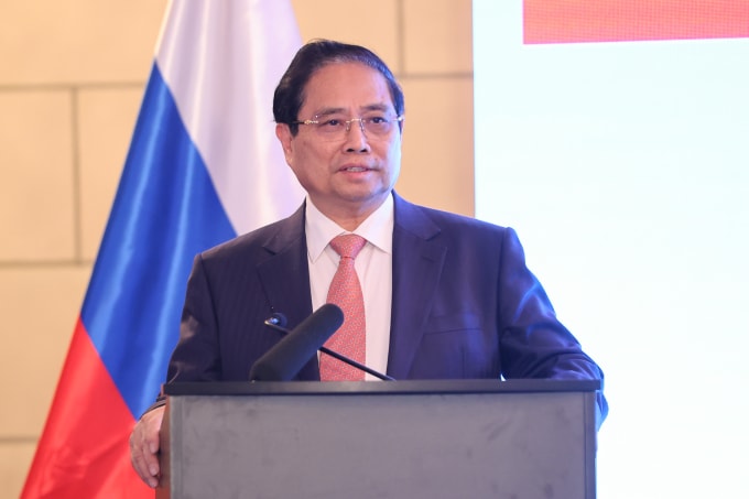 Thủ tướng Phạm Minh Chính phát biểu tại diễn đàn. Ảnh: VGP