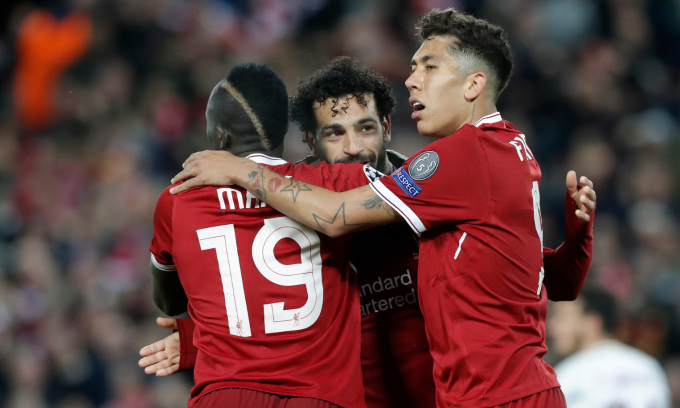 Mohamed Salah, Sadio Mane và Roberto Firmino từng là bộ ba tiền đạo trứ danh tại Liverpool. Ảnh: The Guardian