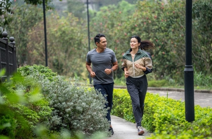 Cư dân tận hưởng lợi ích sức khỏe nhờ hệ sinh thái thiên nhiên. Ảnh: Thanh Xuan Valley