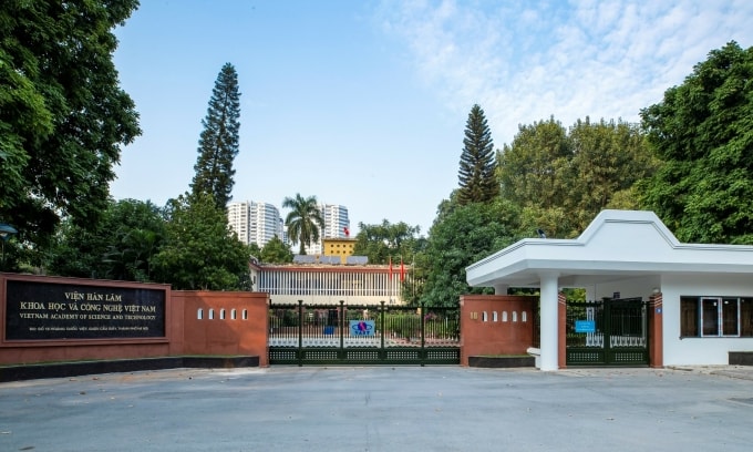 Trụ sở Viện Hàn lâm Khoa học và Công nghệ Việt Nam trên đường Hoàng Quốc Việt, phường Nghĩa Đô, Hà Nội. Ảnh: VAST