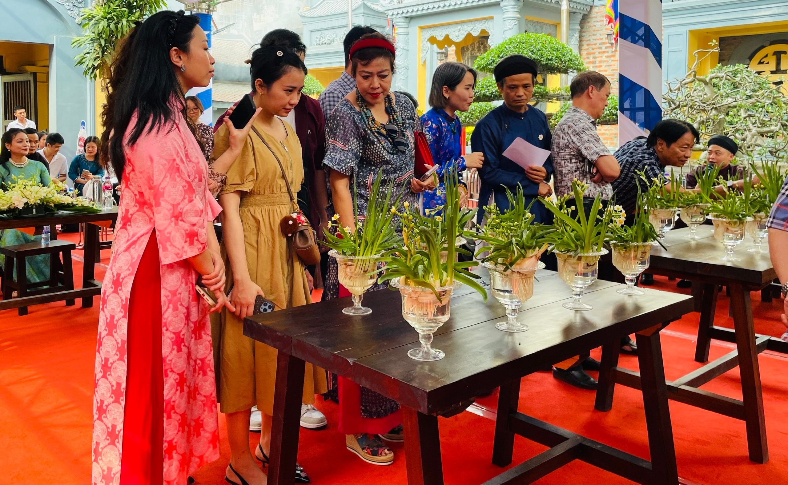 Độc đáo hội thi hoa Thủy tiên trong lễ hội Thánh Mẫu Lê Chân- Ảnh 5. Độc đáo hội thi hoa Thủy tiên trong lễ hội Thánh Mẫu Lê Chân- Ảnh 5.