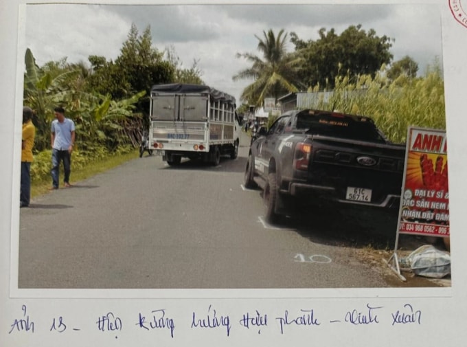 Hiện trường vụ tai nạn. Ảnh: Nguyễn Văn Quynh