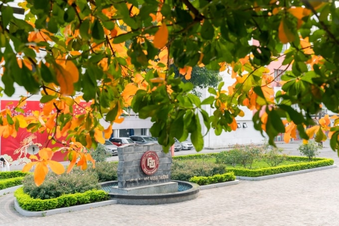 Một góc khuôn viên trường Đại học Ngoại thương. Ảnh: Fanpage trường