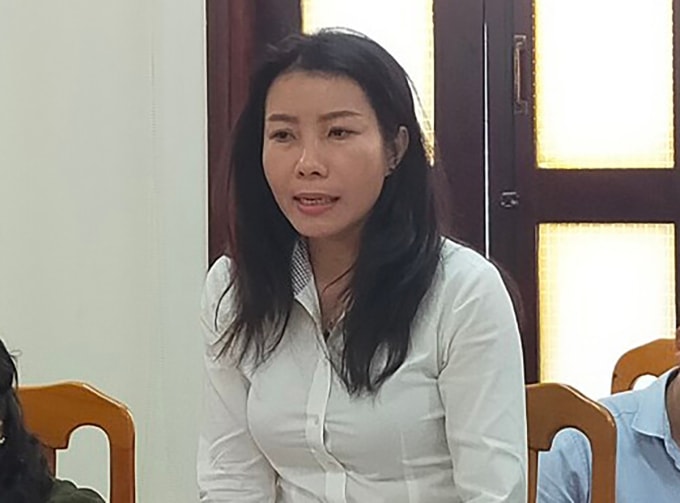 Bà Phan Thị Xuân Thu khi chưa bị khởi tố. Ảnh: Bình Thuận