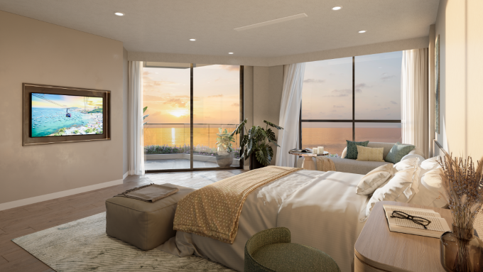 Thiết kế không gian căn hộ hướng biển. Ảnh: Meygroup