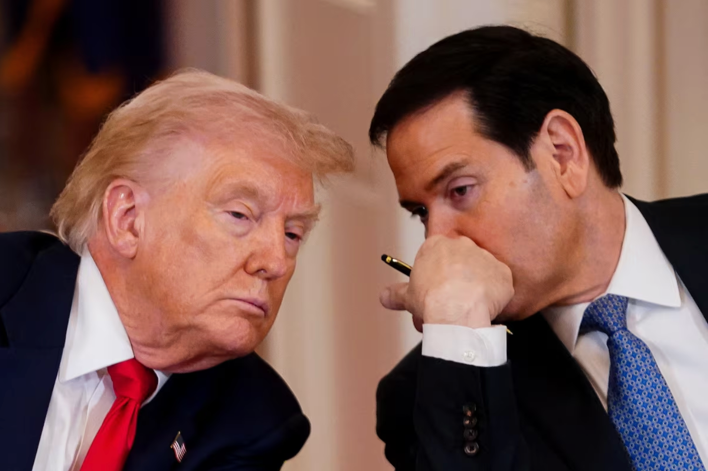 Tổng thống Mỹ Donald Trump và Ngoại trưởng Mỹ Marco Rubio. (Ảnh: Reuters)