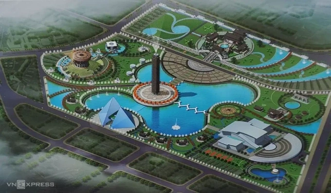 Phối cảnh công viên văn hóa xứ Thanh được trưng bày, lấy ý kiến người dân năm 2017. Ảnh: Lê Hoàng