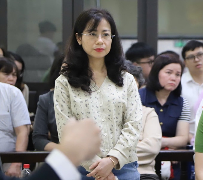 Cựu kế toán trường THCS Ba Đình, Phạm Thị Nguyệt. Ảnh: Danh Lam