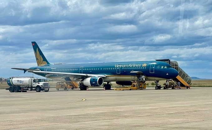 Máy bay tại sân bay Phù Cát, tỉnh Gia Lai. Ảnh: Anh Duy