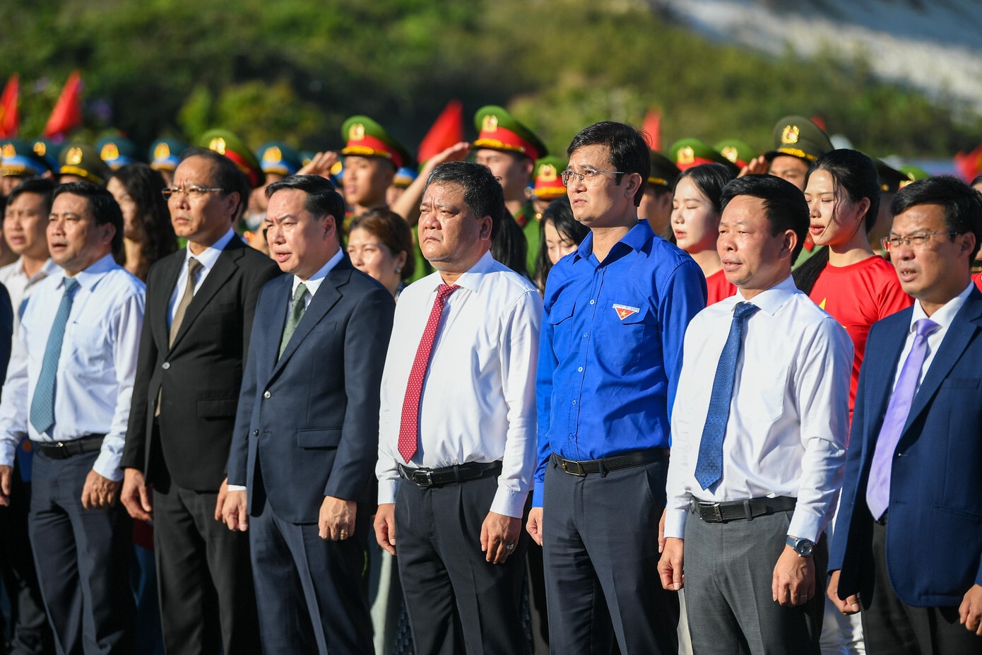 Lễ tưởng niệm có sự tham dự của đông đảo đại biểu và các vận động viên. Nhiều người bày tỏ sự xúc động khi được dự lễ tưởng niệm, có dịp tưởng nhớ, tri ân, tận mắt chứng kiến những kỷ vật lịch sử kể về “sự kiện bi hùng Gạc Ma” cách đây 38 năm.