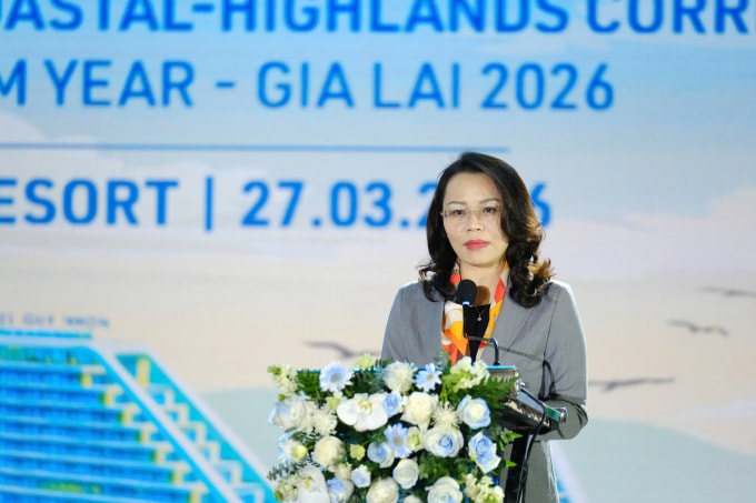 Bà Kiều Dung phát biểu trong cuộc hội thảo ngày 27/3. Ảnh: Nguyễn Hiền