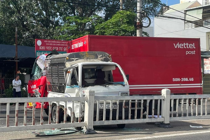 Hiện trường tai nạn. Ảnh: Minh Bằng