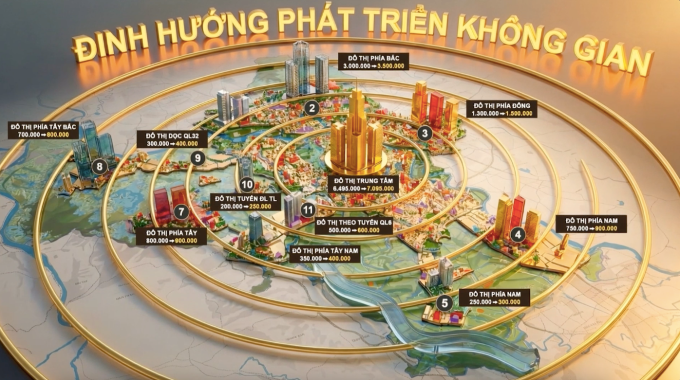 Định hướng phát triển không gian Thủ đô Hà Nội nêu trong đồ án