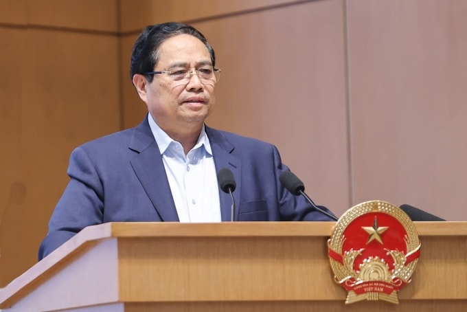 Thủ tướng Phạm Minh Chính phát biểu chiều 28/3. Ảnh: Nhật Bắc