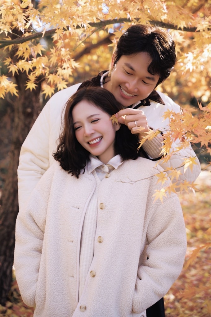 Cặp diễn viên trong chuyến du lịch Nhật Bản cuối năm ngoái. Ảnh: Nhân vật cung cấp