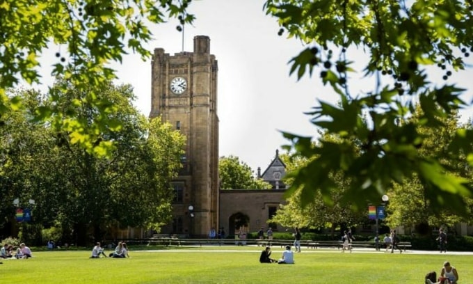 Một góc khuôn viên Đại học Melbourne. Ảnh: The University of Melbourne Fanpage