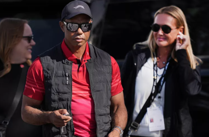 Tiger Woods và Vanessa Trump tại giải Genesis Invitational 2025. Ảnh: People